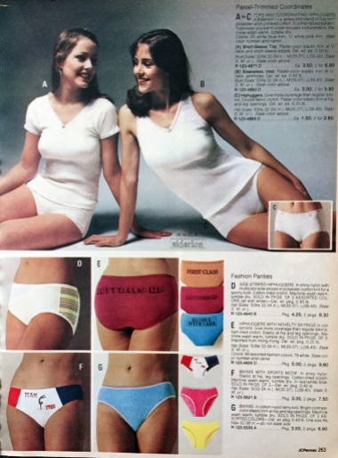 Bikini briefs in the 70s